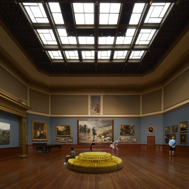 An open art gallery room.