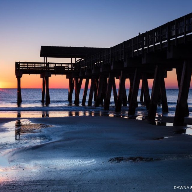 tybee island pier sunrise tybee island pier sunrise