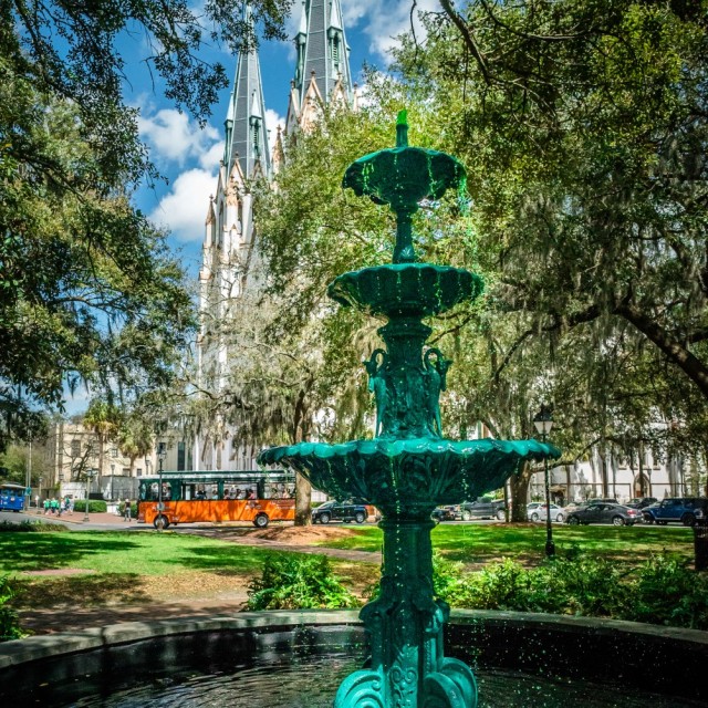 Lafayette Square Fountain and Cathedral Lafayette Square Fountain and Cathedral
