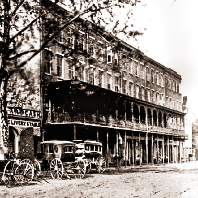 Marshall House. A historic photo of the Marshall House from 1867.