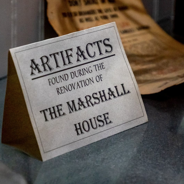 Marshall House. Artifacts at the Marshall House in Savannah, Georgia.