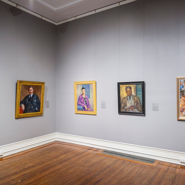 Art exhibit at the Telfair Academy in Savannah, Georgia.