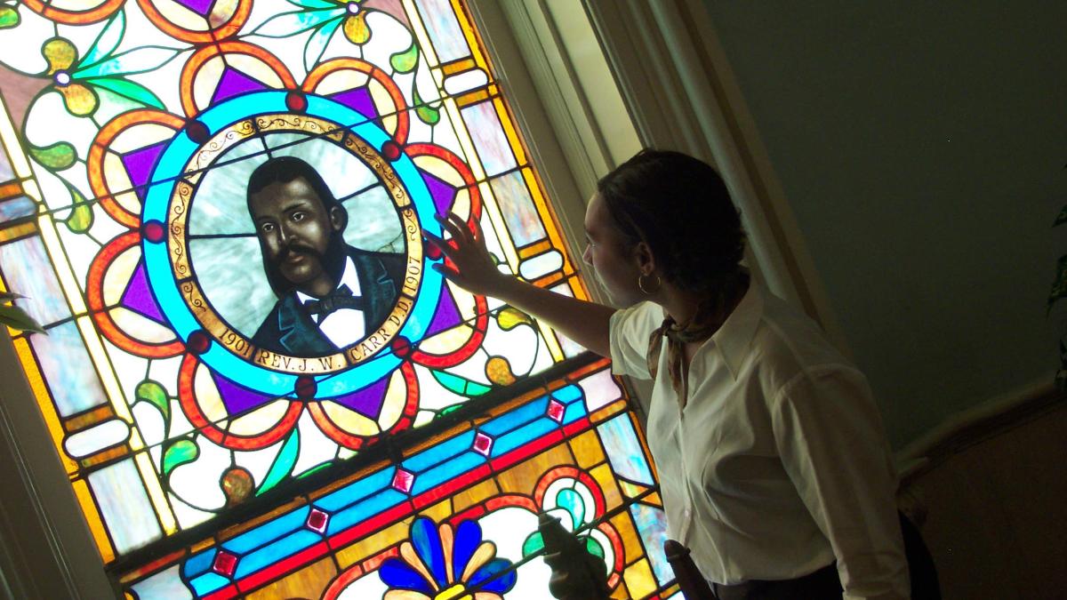 Stained Glass at Savannah's First African Baptist Church Stained Glass at Savannah's First African Baptist Church
