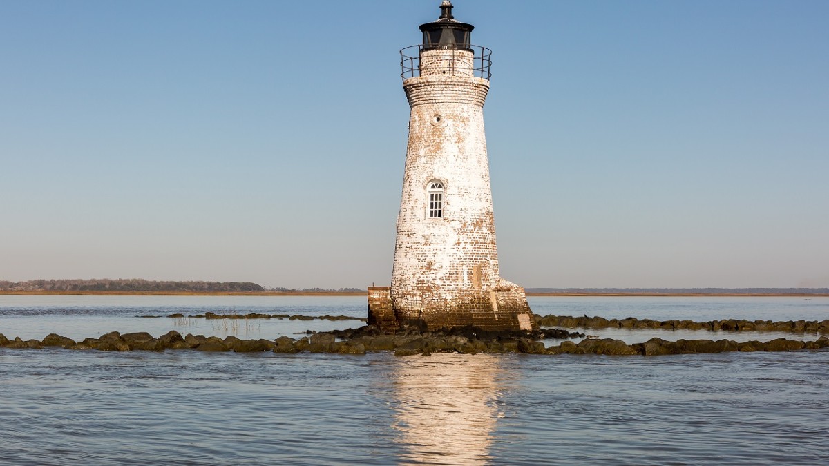 Cockspur Lighthouse on Tybee Island