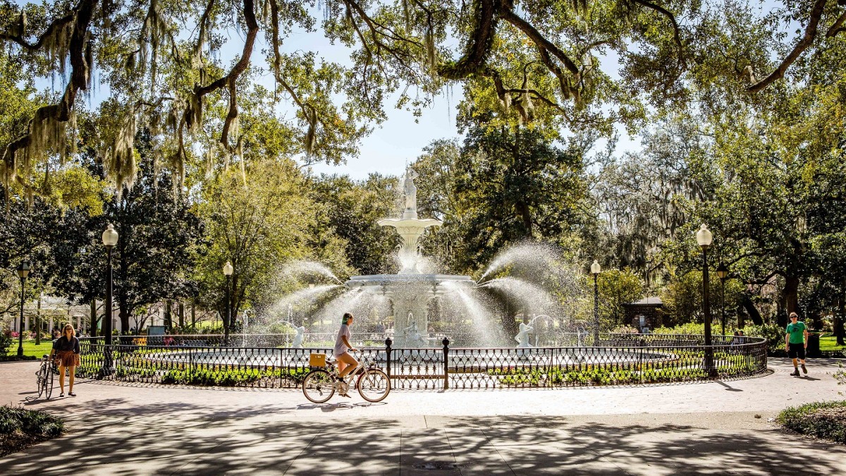 Forsyth Park fountain bicycle Forsyth Park fountain bicycle