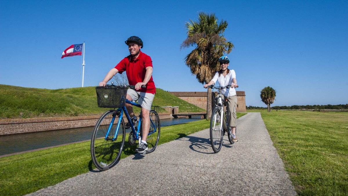 Tybee Fort Pulaski Bike Family Couple