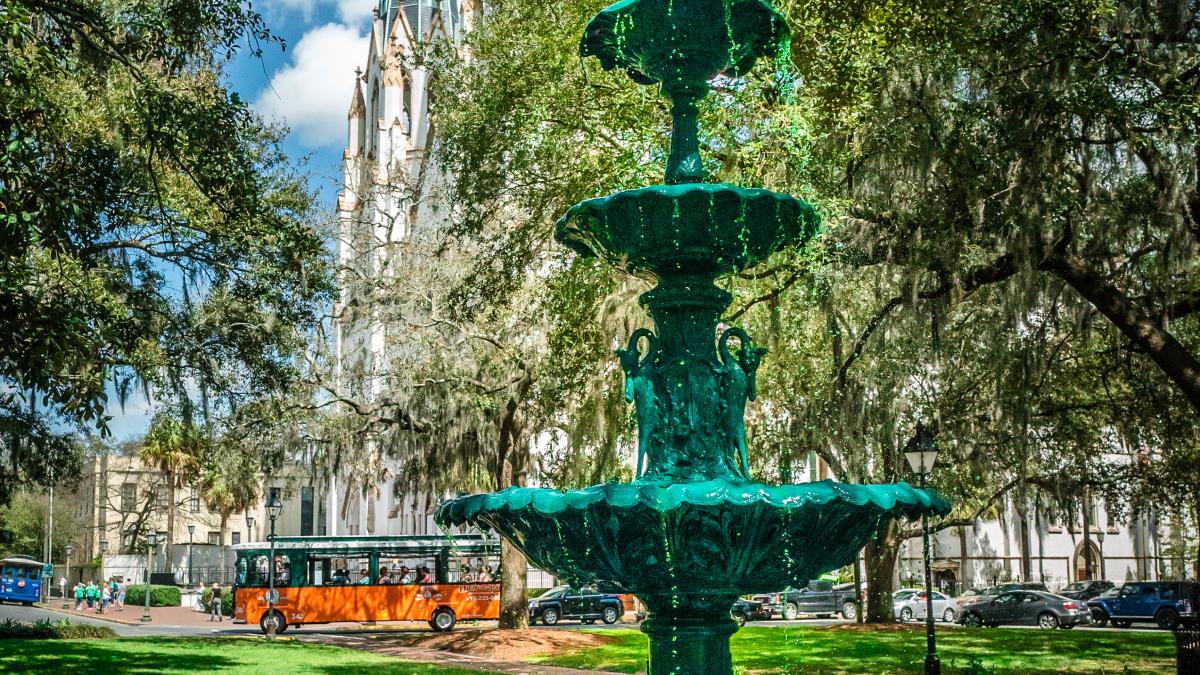 Lafayette Square Fountain and Cathedral