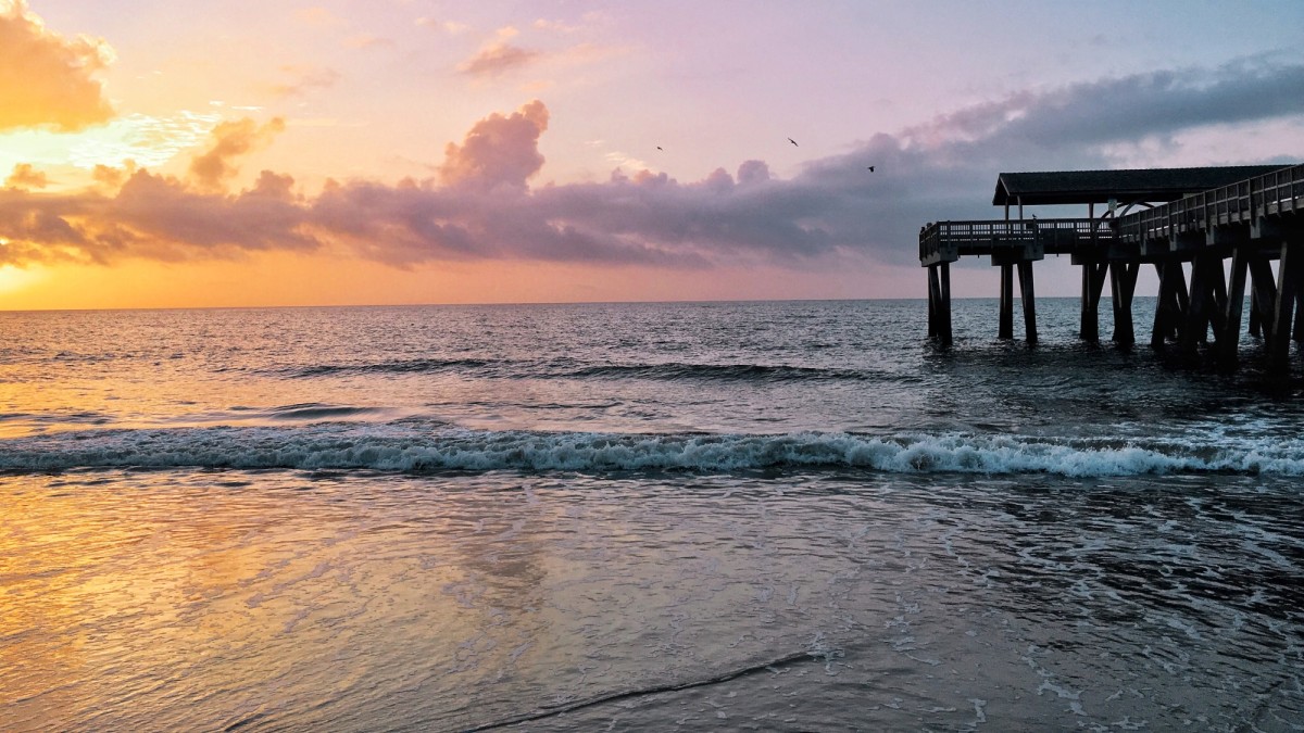 tybee island beach pier sunset sunrise tybee island beach pier sunset sunrise