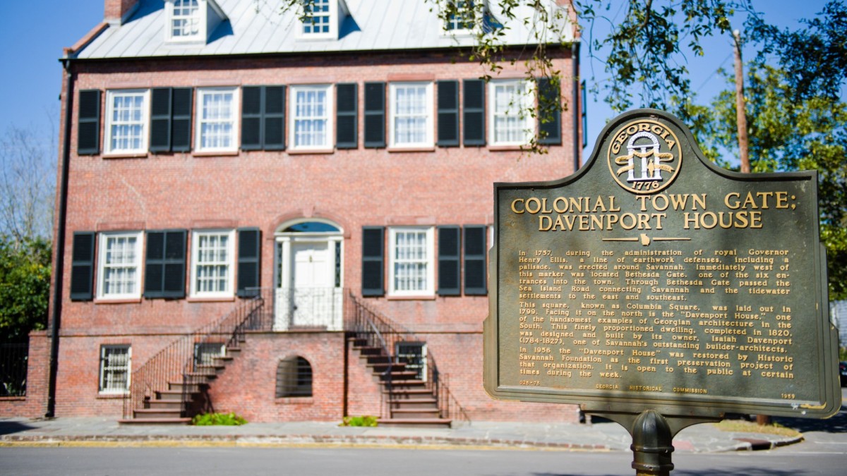 The Davenport House Museum in Savannah, Georgia.