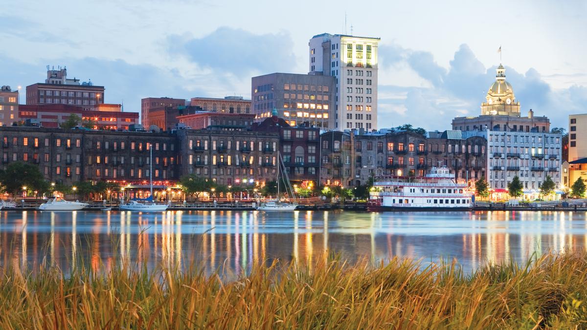 River Street Savannah Skyline River Street Savannah Skyline