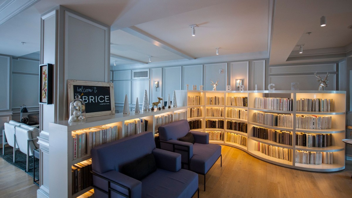 The ultra trendy Kimpton Brice Hotel in Savannah. The Kimpton Brice Hotel lobby in Savannah, Georgia