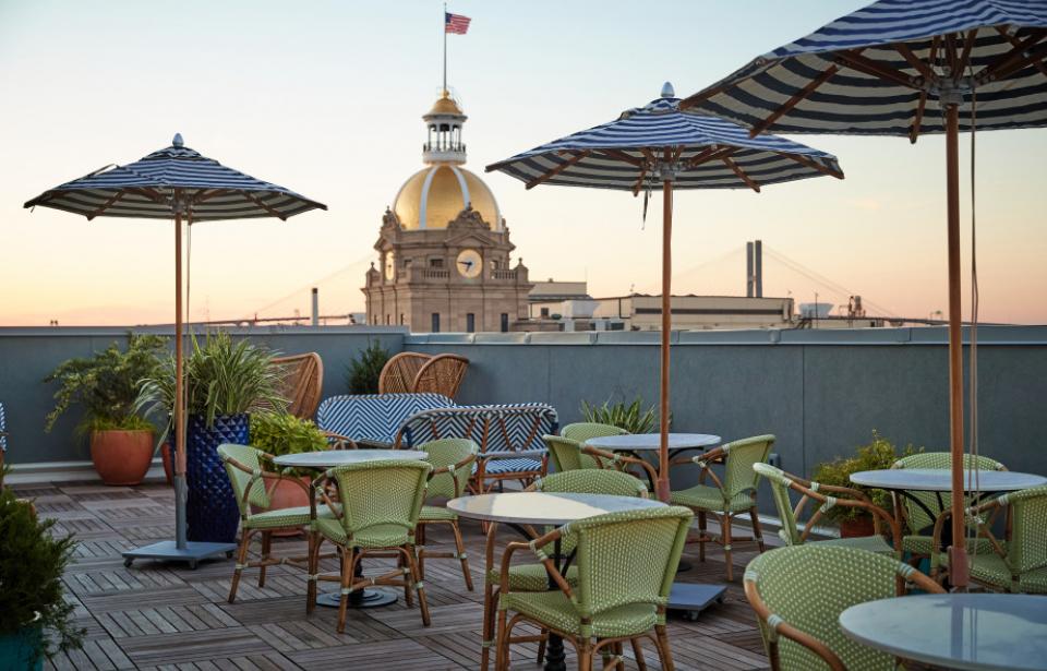 The Drayton Hotel Rooftop - Views of City Hall, Savannah River, and Historic District The Drayton Hotel Rooftop - Views of City Hall, Savannah River, and Historic District