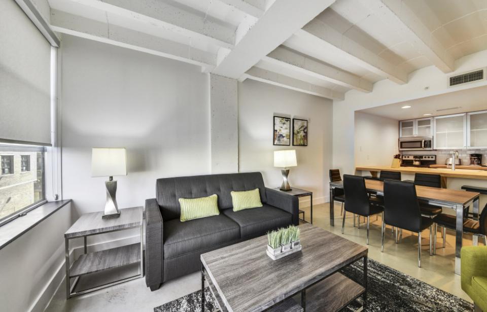 Spacious living room at Stay Alfred on E Liberty Street Spacious living room at Stay Alfred on E Liberty Street
