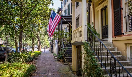 Jones Street Jones Street in Savannah, Georgia.