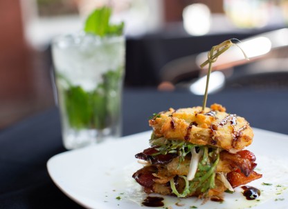 "BLT" Stack at Belford's Savannah Seafood & Steaks. "BLT" Stack at Belford's Savannah Seafood & Steaks.
