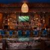 The elaborate bar at Water Witch Tiki Bar The bar at Water Witch Tiki Bar in Savannah, Georgia